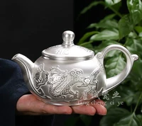 s999 sterling silver teapot ceramic silver plated teapot household kung fu tea set filter hole single pot tea maker filter