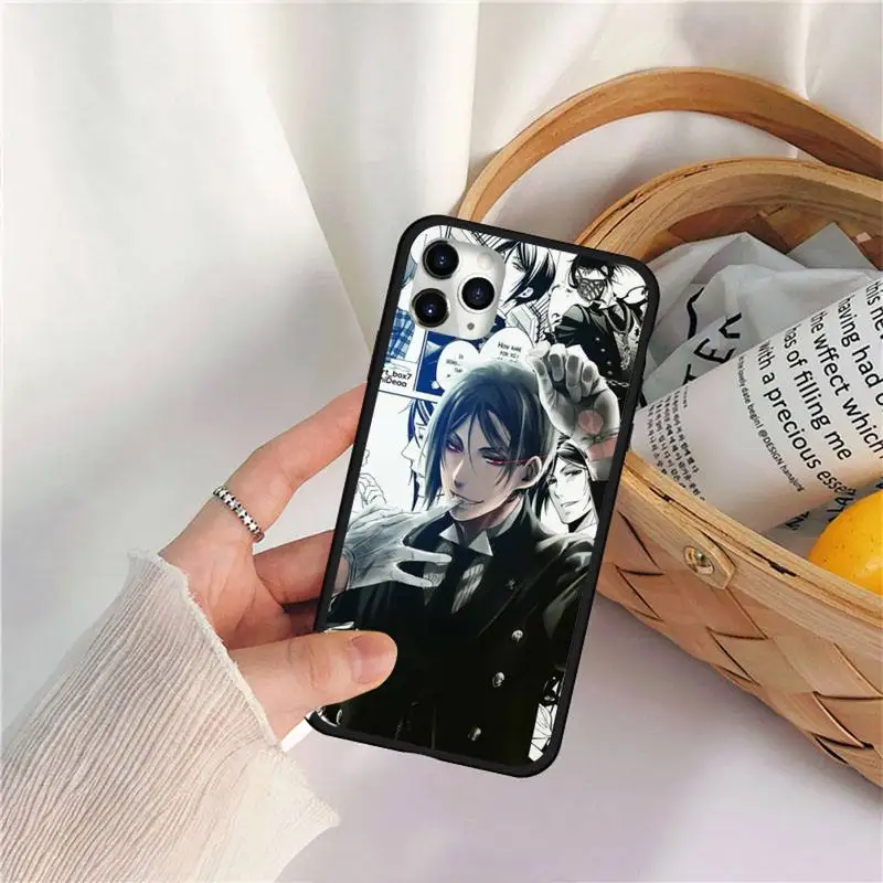 

black butler anime Phone Case for iPhone 11 12 pro MINI XS MAX 8 7 6 6S Plus X 5S SE 2020 XR