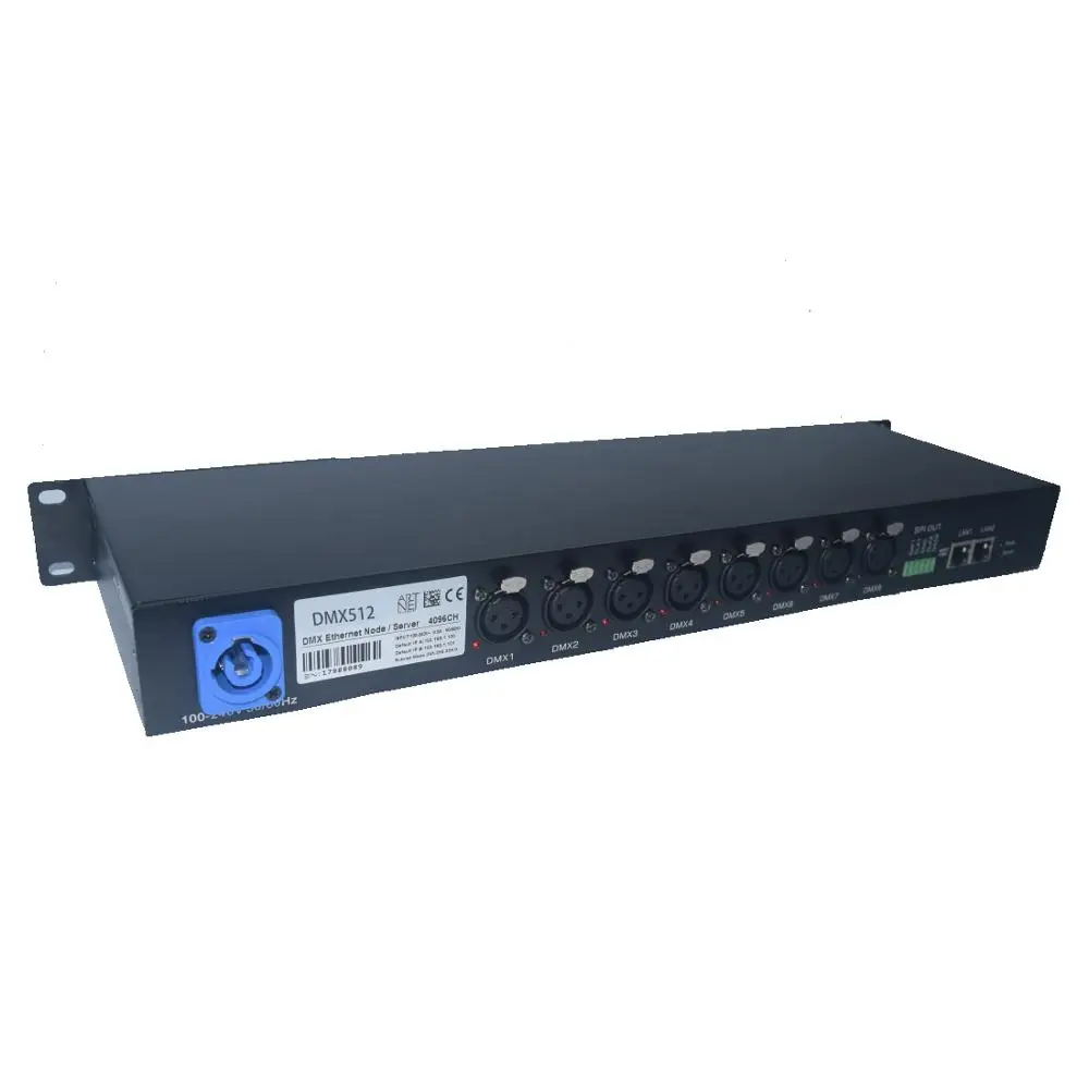 DMX512 Artnet контроллер 8 выходов 8Univers 4096 каналов Поддержка MA Lighting/Madrix/Madmapper/Resolume