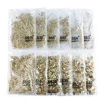 1440pc crystal ab flat back rhinestones glass crystal loose beads wholesale bulk pack 2mm 3mm 4mm 5mm 6mm 7mm