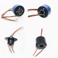 1pcs 246812ch wires 2a 10a hollow shaft slip ring hole 5 38 1mm d22 99mm conductive rotary joint electric slipring connector