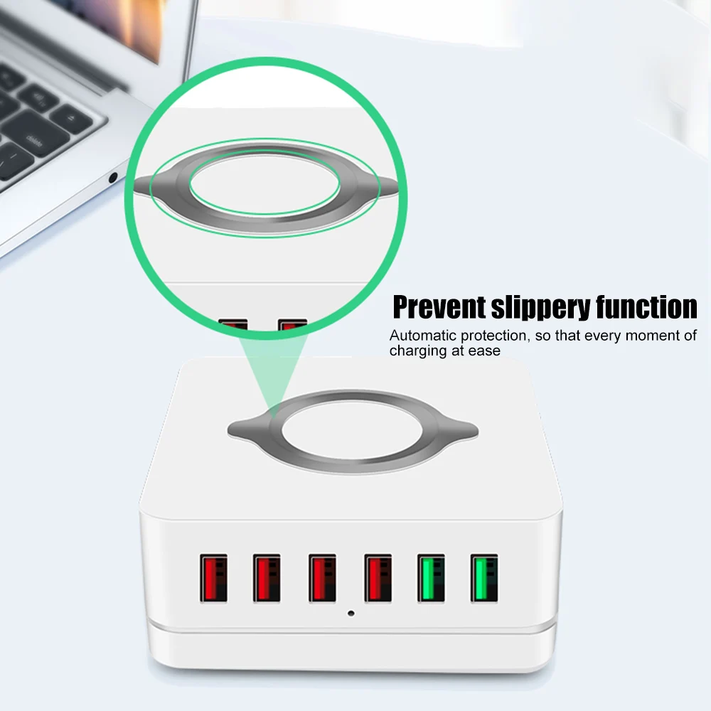 6-портовое 72 Вт USB зарядное устройство 10 Беспроводное Quick Charge 3 0 быстрый мобильный