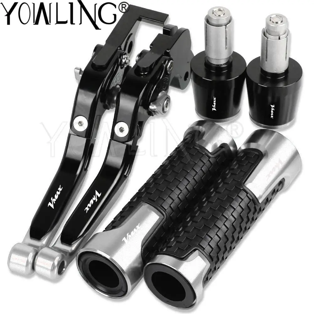 

Motorcycle Aluminum Brake Clutch Levers For YAMAHA VMAX 1990-2001 2002 2003 2004 2005 2006 2007 2008 Handlebar Hand Grips Ends
