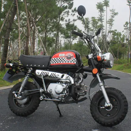 100cc одиночный цилиндр 80 км/ч топлива Ретро Скутер Досуг место автомобиль дети внедорожные взрослых бензин Высокая гонка двухколесный - Цвет: Серый