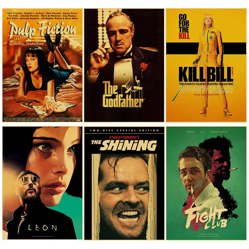 

Classic Movie Metal Signs Tin Plate Pulp Fiction Plaque Poster Vintage Wall Decor for Bar Pub Club Man Cave 20x30cm