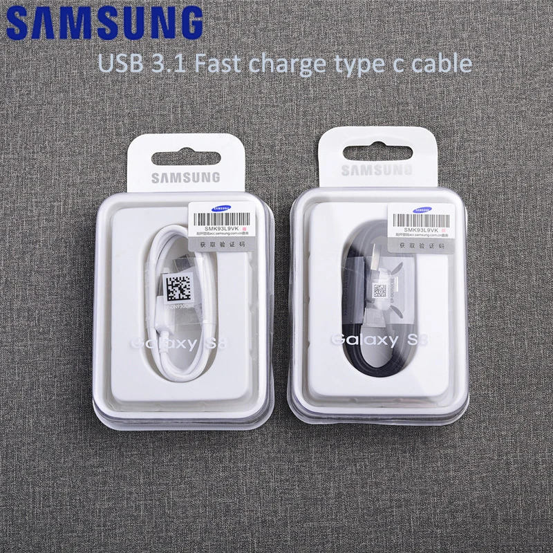 Оригинальный Samsung usb 3. 0 Type C кабель 3 1 см линия быстрой зарядки даты для Galaxy S8 S9 S10 Plus