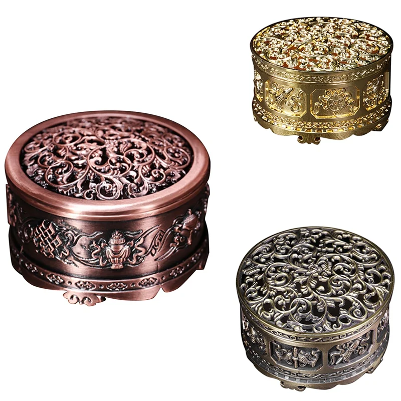 

Metal Incense Burner, Antique Alloy Coil Incense Base, Room Decoration Meditation Zen Sandalwood Censer
