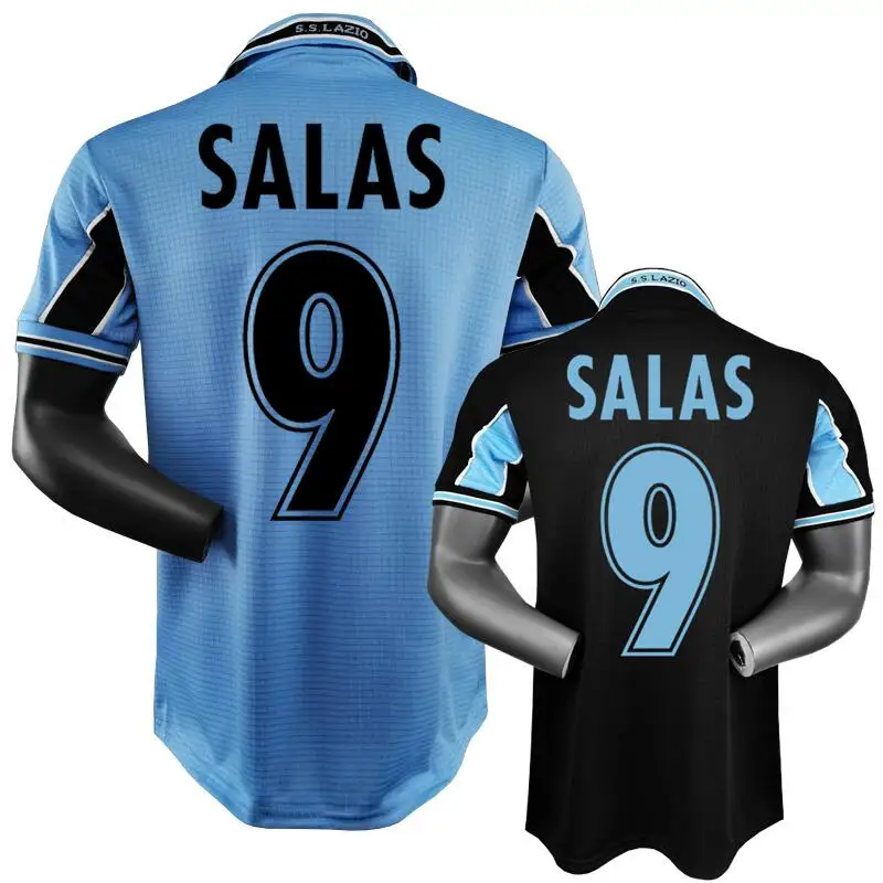 

Chile Marcelo Salas Retro Lazio 1999 Camiseta Soccer jersey T-shirt High qualit Customize NESTA NEDVED MANCINI S.CONSEICAO