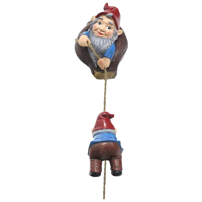 

Climbing Gnomes Tree Hugger Decor-Gnomes Garden Tree Statue-Garden Yard Art Decoration Ornaments L23