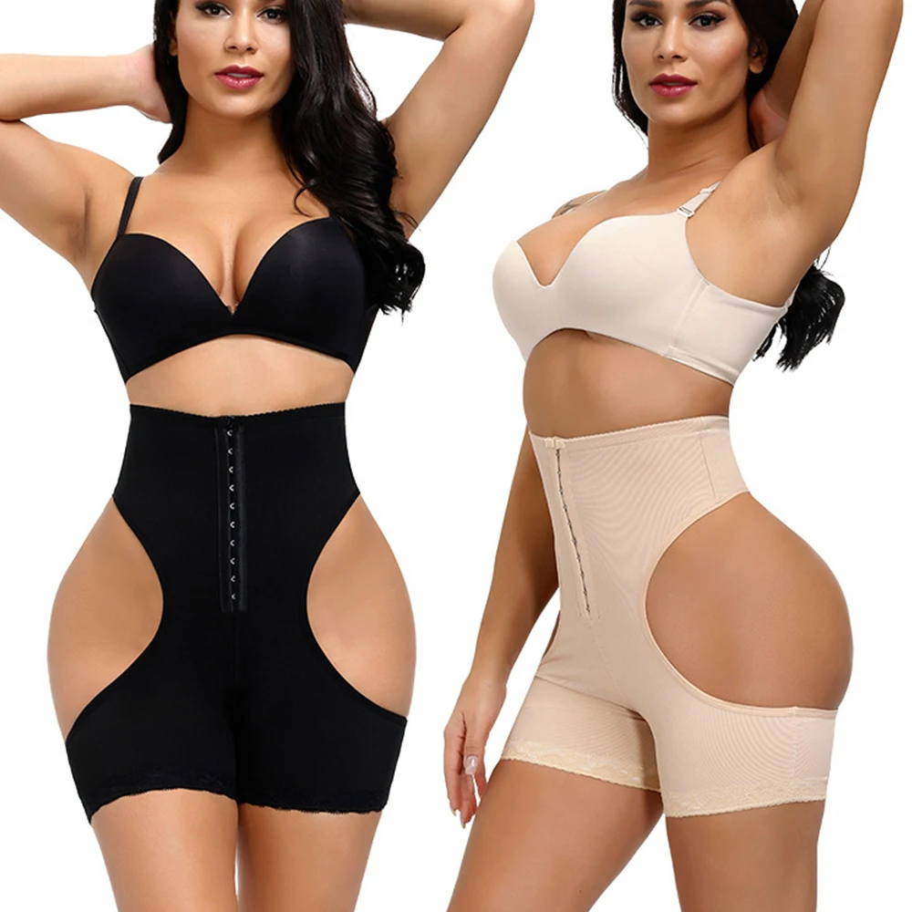 

Трусики большого размера с высокой талией, кружевные утягивающие живот трусики для подтяжки ягодиц, пикантное нижнее белье с утечкой ягоди...