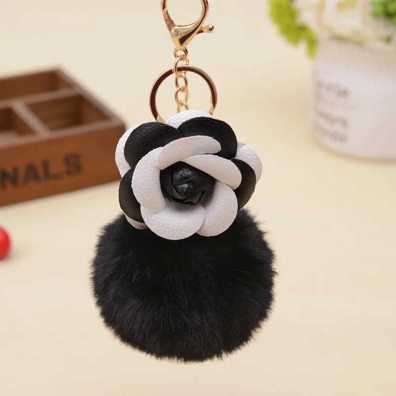 Милая деталь 8 см брелок с помпоном Подвески пушистым узором брелки из
