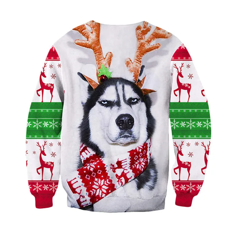 2020 уродливые Рождественские толстовки с рождественским принтом Шиба ину