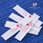 Бирки ручной работы на заказ 12*60 мм, бирки для шитья, Детские бирки с именем, 100% хлопок, Водонепроницаемый логотип для одеждыобуви, 10-100 шт.