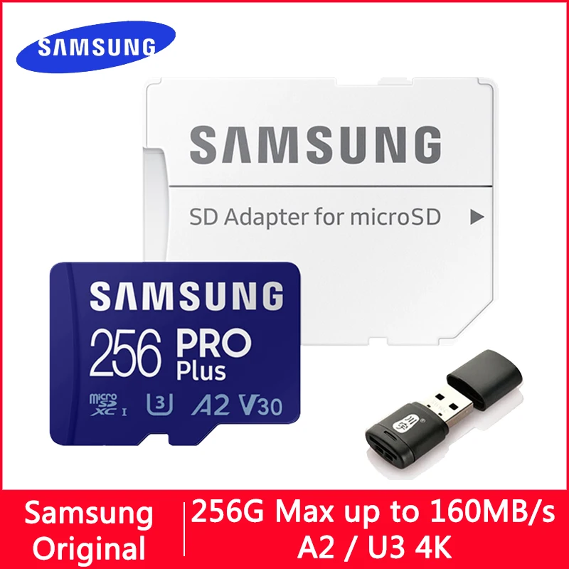 

SAMSUNG PRO Plus Micro SD 64 Гб Micro SD/TF карта 256 ГБ 128 Гб флэш Micro карта 512 ГБ U3 4K карта памяти TF карта 128 Гб Micro SD для телефона