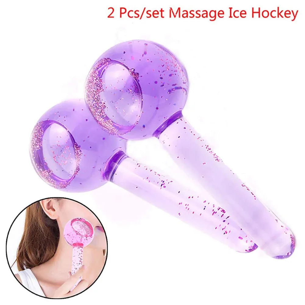 

Crystal Ice Hockey Energy Massage Face Beauty 2pcs/Box Eye Massager Globes Water Wave Face and Eye Massage Skin Care Devices