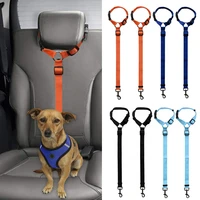 new pet dog cat car seat belt safety adjustable harness leash travel clip strap leads for small medium dogs puppy accessories