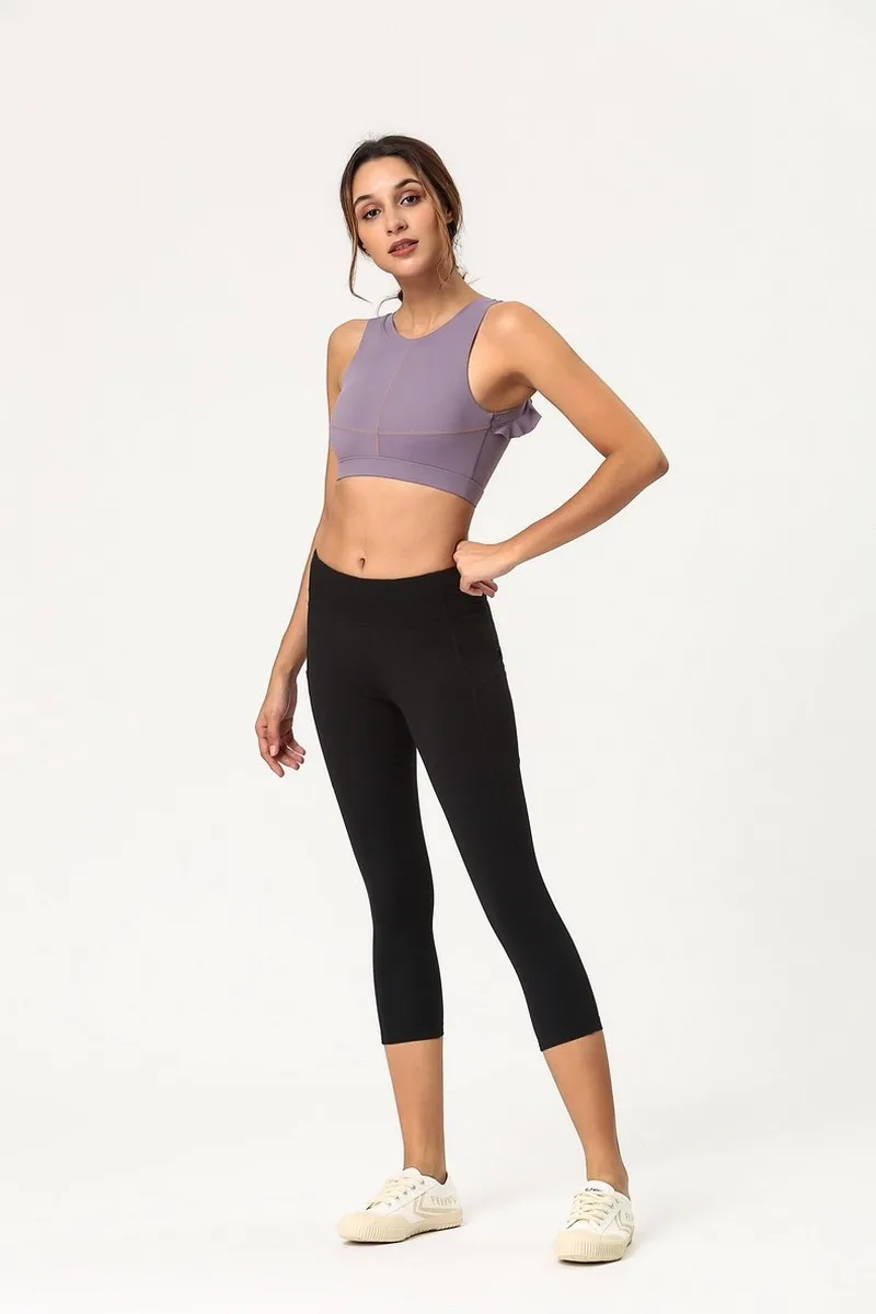 

Naked Beauty Back Sports Bra Shock-proof Gathered Corset Fitness Underwear Yoga Bras Breathable Crop Tops Athletic Sportswear