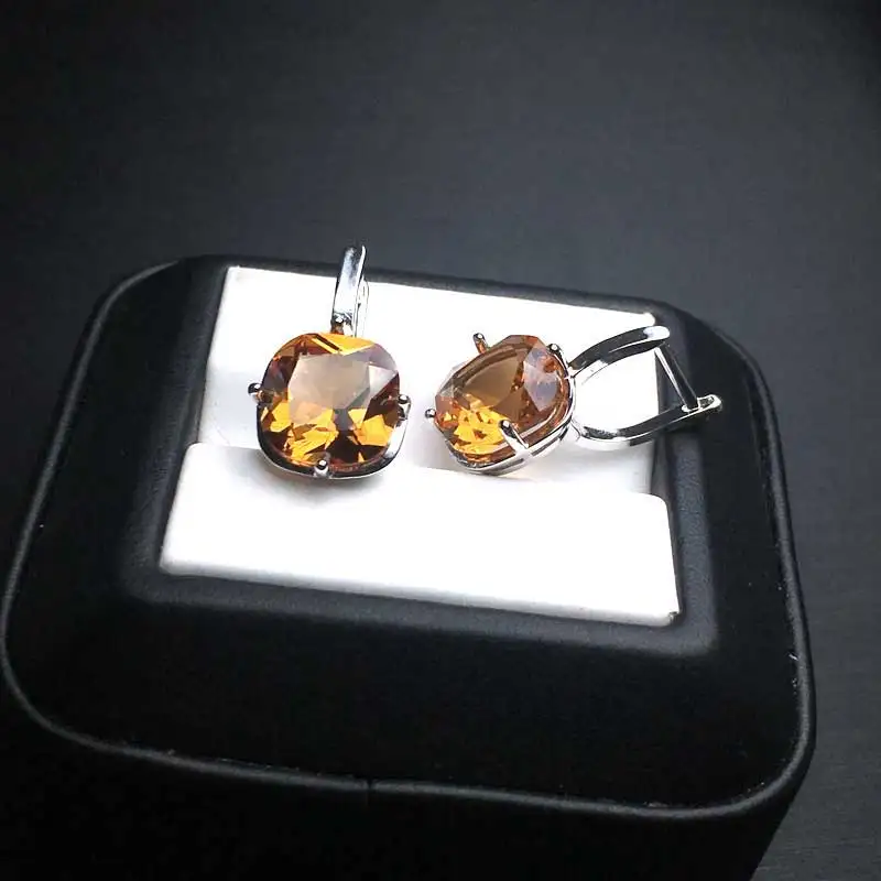 CSJ элегантные серьги из зултанита Стерлинговое Серебро 925 пробы серебряная