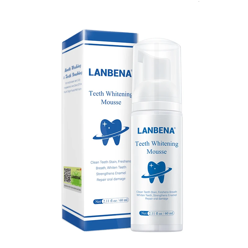 LANBENA Teeth Mousse BAIMISS свежий Сияющий очищающий мусс для зубов Зубная паста Отбеливание зубов Гигиена полости рта удаляет пятна от зубного налета плохой запах дыхания стоматологический инструмент - Цвет: LANBENA Teeth Mousse