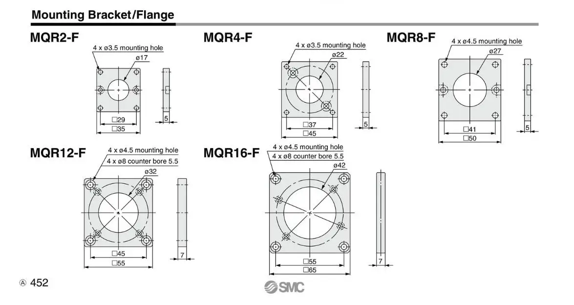 SMC высокоскоростная вращающаяся MQR2-M5 MQR4-M5 MQR8-M5 MQR12-M5 MQR16-M5 пневматические компоненты mqr серии