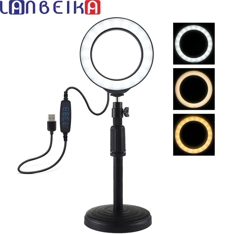 Фон для фотосъемки с регулируемой яркостью светодиодный селфи кольцо светильник