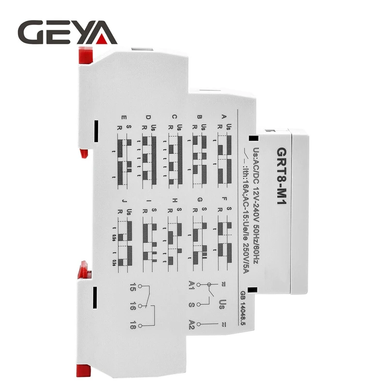 Многофункциональное автоматическое реле времени GEYA GRT8-M1 on Off Time Delay 16 А AC/DC12V-240V |