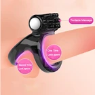 Вибро кольцо на пенис для увеличения мужского пениса, мягкая силиконовая щупальца, кольцо на пенис для задержки, для пары, мужское сексуальное двойное кольцо, секс-игрушки для мужчин