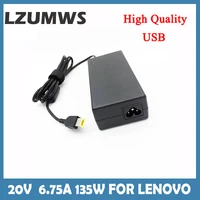 lzumws 20v 6 75a 135w usb laptop charger ac adapter for lenovo yoga720 15 t540p t440p y50 70 g5005 y520 y7000 y700 14 w550
