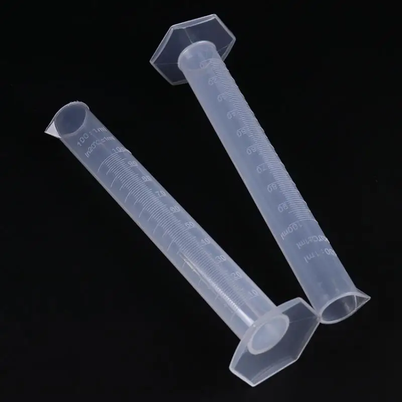 Прозрачный мерный пластиковый цилиндр 1 шт./компл. лабораторный стакан