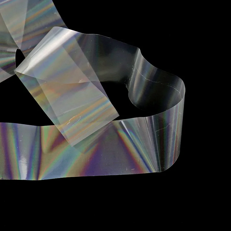 Прозрачная голографическая фольга для ногтей с изображением звездного неба 4*100