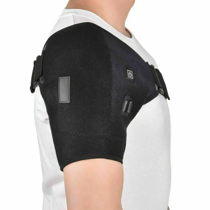 Electric Heat Therapy Adjustable Shoulder Brace Back Support Belt Dislocated Shoulders Rehabilitation Injury Pain Wrap | Спорт и