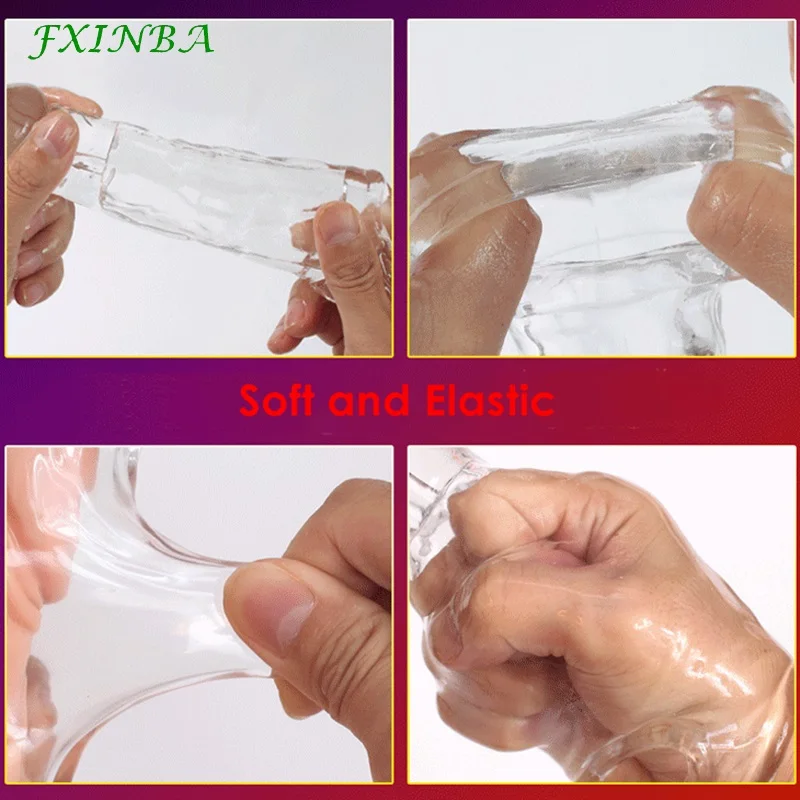 Большие реалистичные презервативы FXINBA мужские с многоразовые насадки на пенис