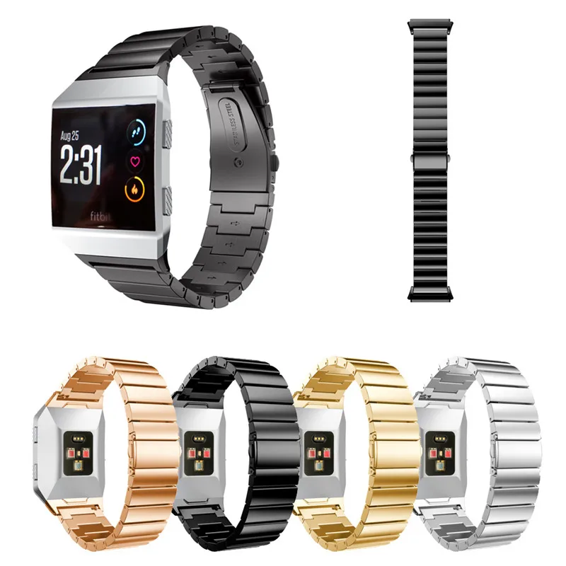 Ремешок для наручных часов из нержавеющей стали Fitbit Ionic Ремешки бизнес браслет