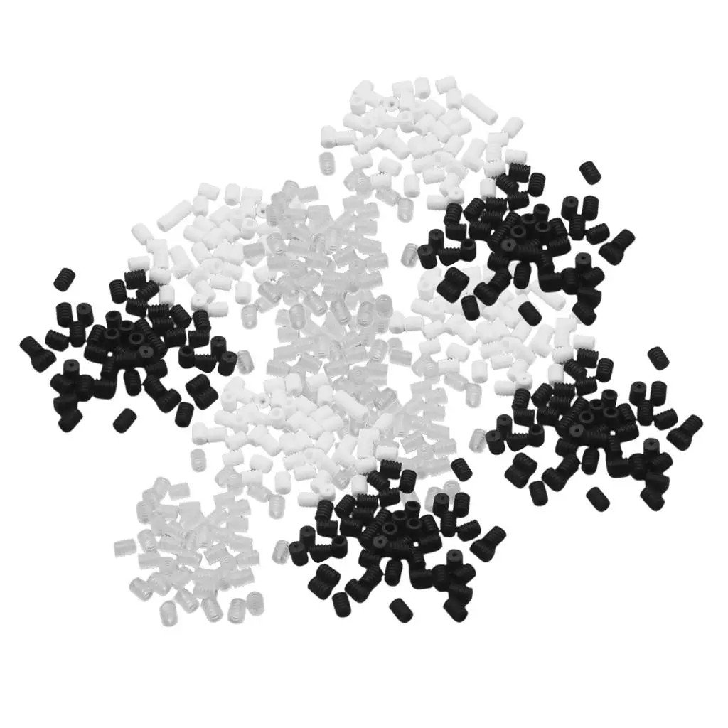 

1000Pcs Soft Silicone Cord Locks Toggles for Drawstrings Elastic Cord Adjuster