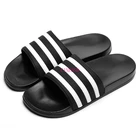 Шлепанцы Мужская обувь EVA мужчин и женщин, мягкие Повседневные тапочки в черно-белую полоску, летняя обувь для пар, 2020