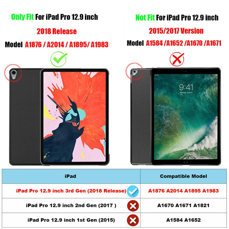Чехол MTT с рисунком аниме для iPad Pro 12,9 дюйма, тонкий чехол из искусственной кожи с откидной крышкой и подставкой, чехол для планшета, чехол с функцией автоматического сна/пробуждения