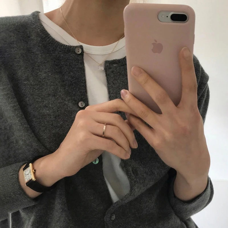 Однобортный вязаный кашемировый свитер для женщин серый элегантный шерстяной