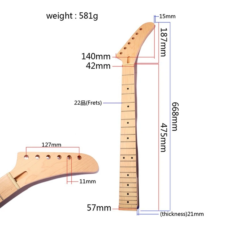 22 лада клен банан электрогитара Шея точка инкрустация для St Запчасти