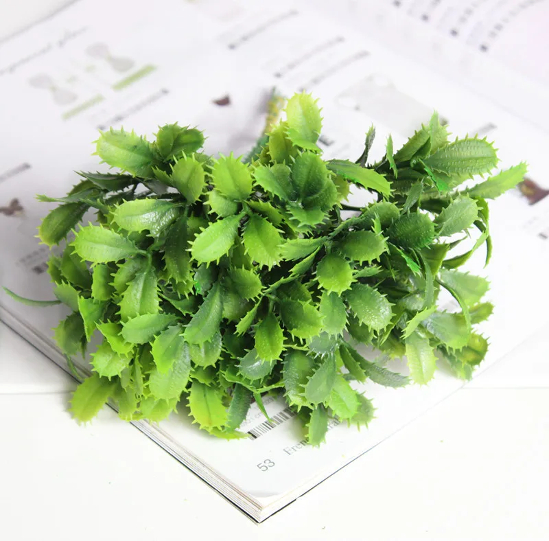 18 см 6 шт. Пластик суккулентные растения тропические искусственный кактус Green Thorn цветок поддельные пустынное растение для дома лист для отделки стен