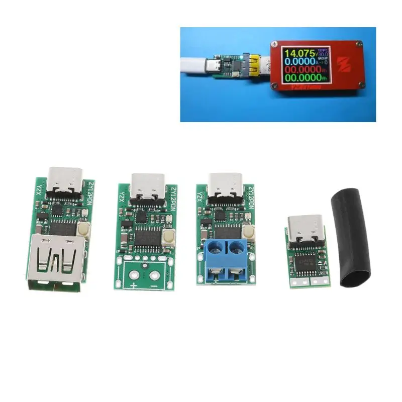 Тип-c USB быстрая зарядка Decoy детектор триггер Poll Mudule PD 5A 9 V/12 V/15 V/20 V автоматический тест