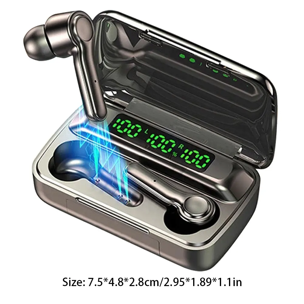 

Wireless Headphones TWS Bluetooth 5.1 Earphones 2000mAh Sports Waterproof Headsets HiFi 9D Bass Stereo Earbuds With Microphones