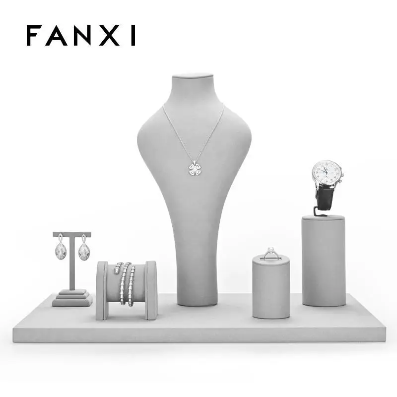 

light luxury jewelry rack jewelry display rack jewelry window counter display props gray jewelry boxes and packaging