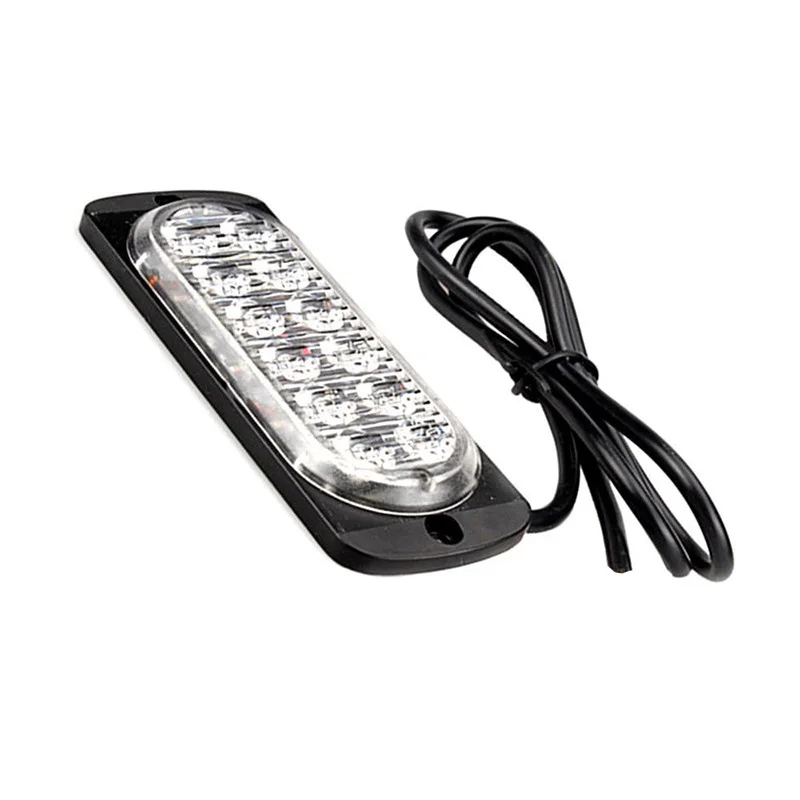 

Urgent Working Light Working 12V-24V Fog Plastic Transparent Truck Warning 12LED