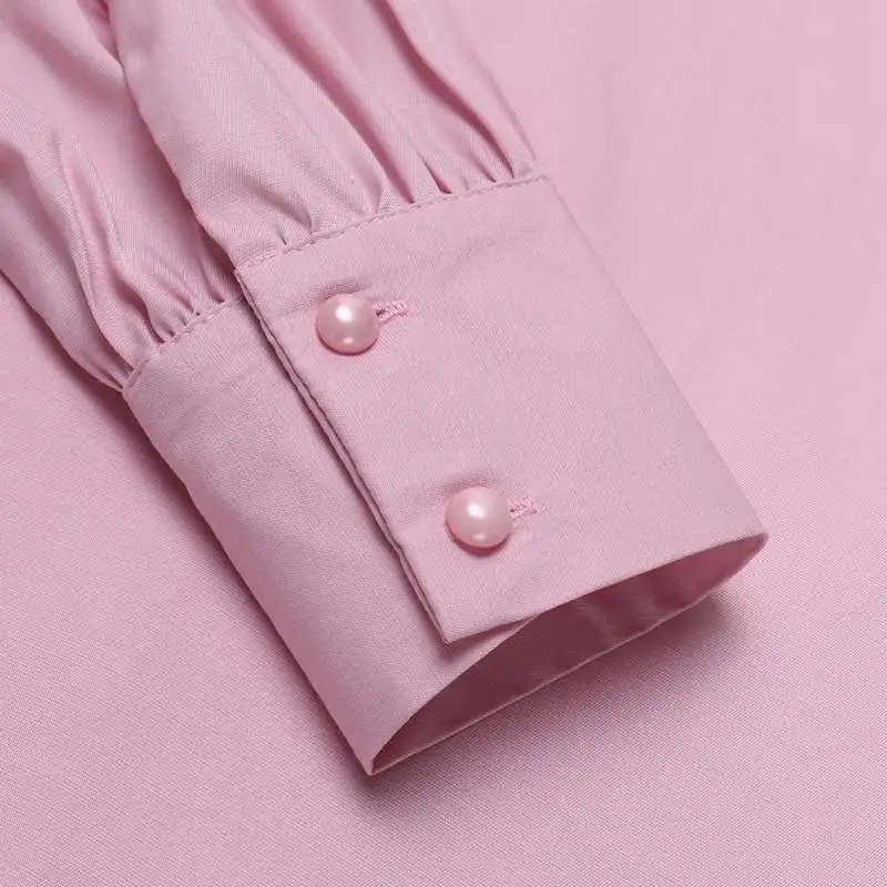 

ZANZEA Spring Tops Fashion Women Casual Office Work Shirt Elegant Bow Tie Blouse Female Long Sleeve Solid Blusas Tunic Plus Size