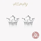 Серьги-гвоздики женские из серебра 925 пробы в виде короны