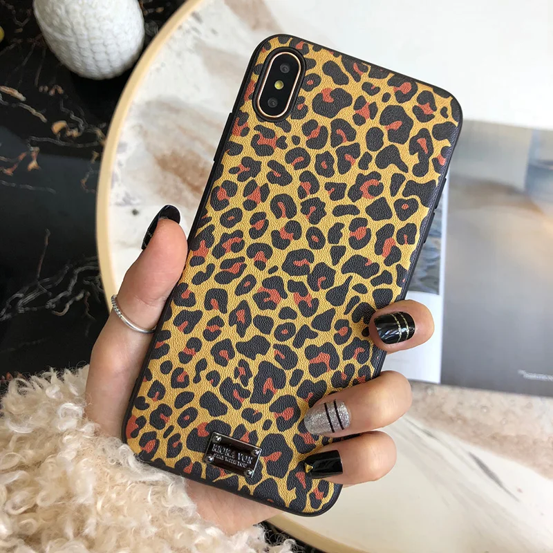 

Leopard grain color case for iphone 11 11pro 11promax xsmax 7 8plus xr Shockproof soft tpu back cover cases for girls