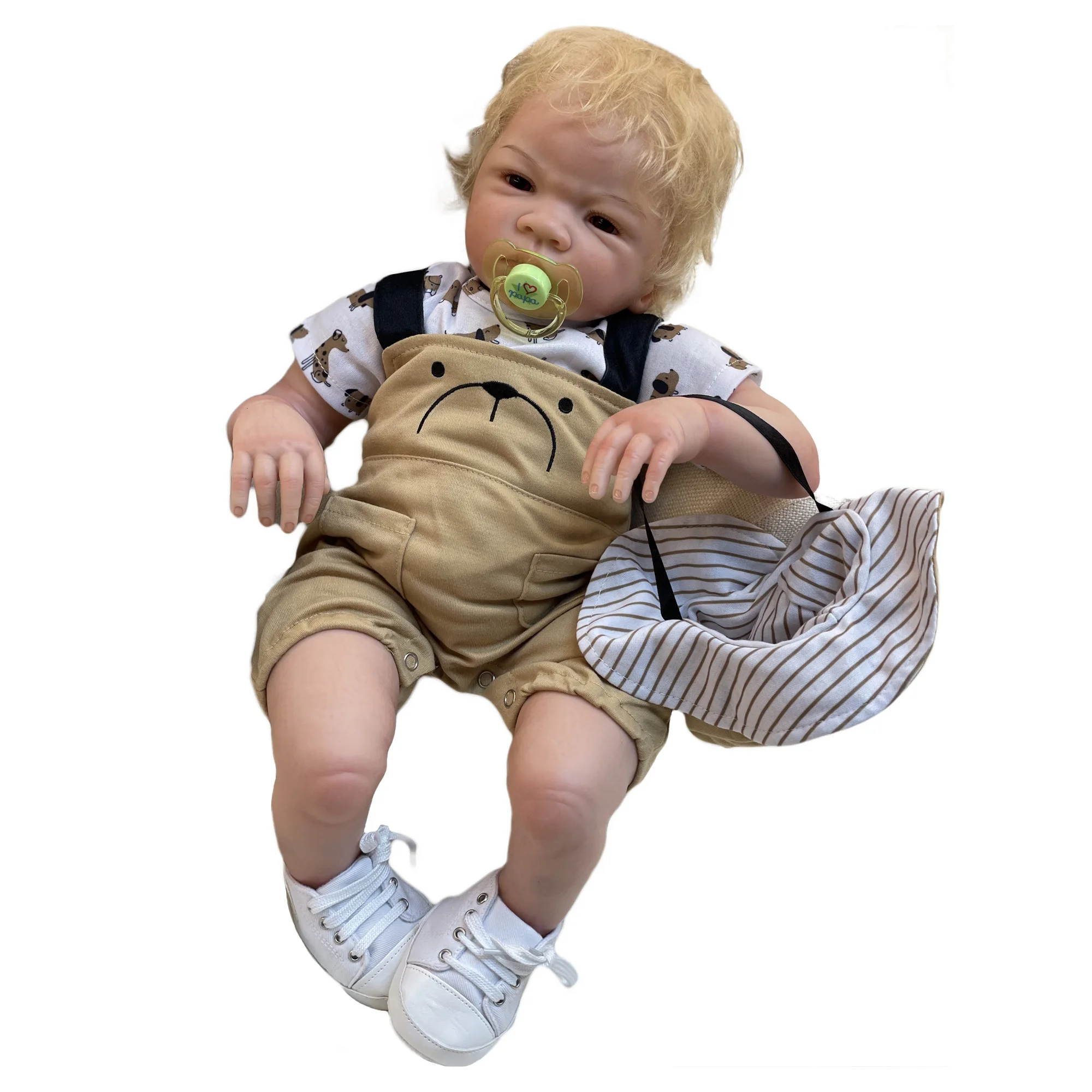 Кукла реборн 20 дюймов Реалистичная детская игрушка с открытыми глазами для