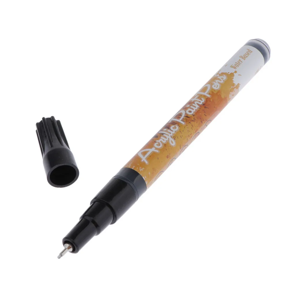 

1 Piece Black Permanent Marker Pen Office Mark Pen Single Tip Fine