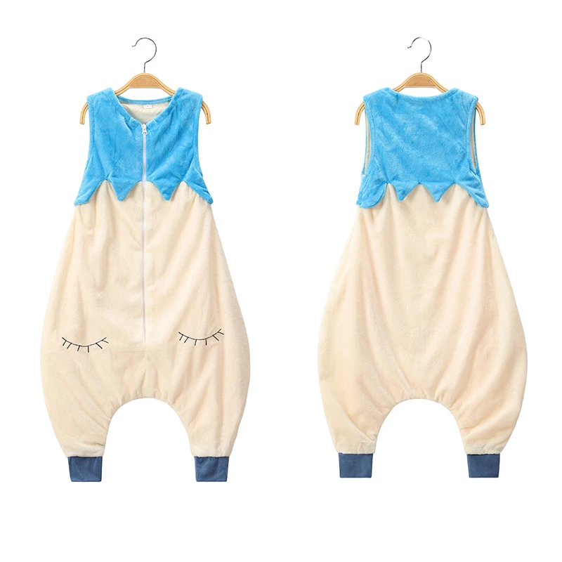 Сезон весна осень Спальный мешок с длинными рукавами Фланелевая зимняя Пижама