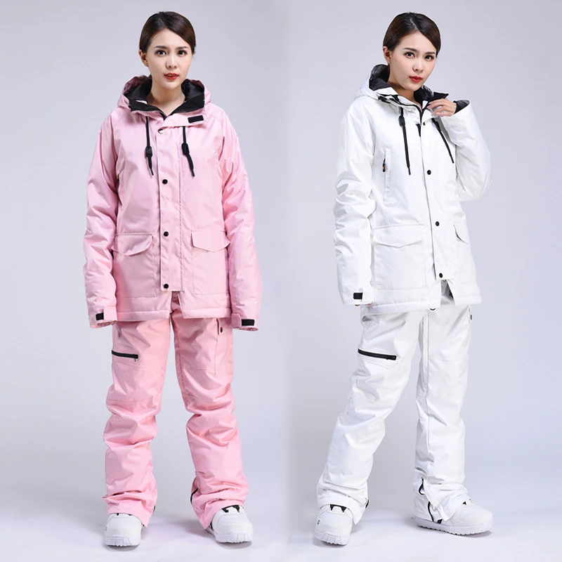 Women Ski Suit Windproof Waterproof Ski Jacket and Pants Sets Outdoor Snowboard Jacket Women's Winter Warm Breathable Snow Suit
